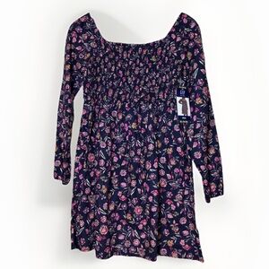 GAP Kids Girl's Long Sleeve Smocked Print Dress Size XL (14/16)